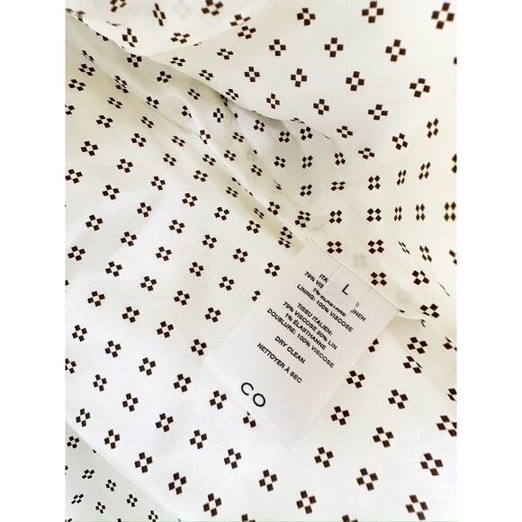 CO Pintuck Fitted Single-Breasted Blazer Jacket in Silver Taupe Size L NWT - Picture 6 of 7